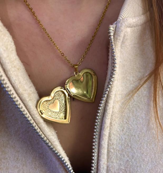 Vintage Içi Açılabilen Kapaklı Fotograf Koyulabilen Çelik Kararmaz Kolye