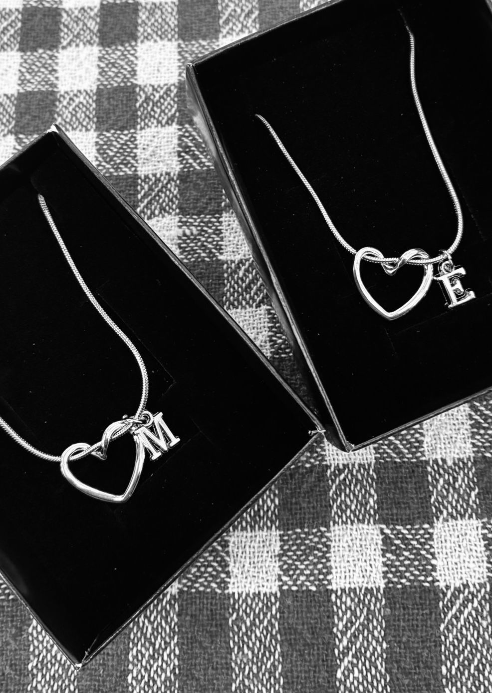 Baş Harfli Çelik Kalp Kolye (Kutulu Gönderim)