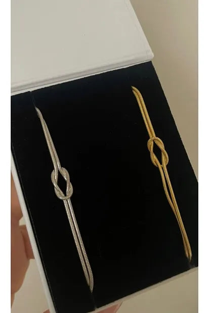 Düğüm Model Çift-Arkadaşlık Bilekliği