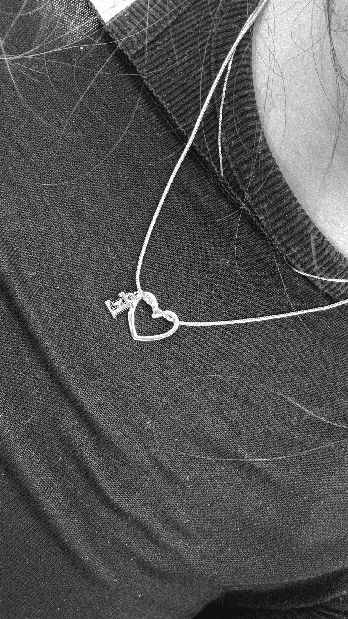 Baş Harfli Çelik Kalp Kolye (Kutulu Gönderim)