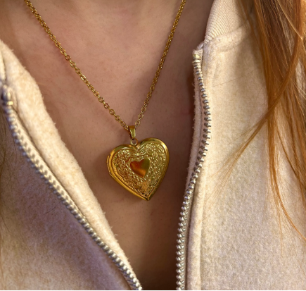Vintage Içi Açılabilen Kapaklı Fotograf Koyulabilen Çelik Kararmaz Kolye